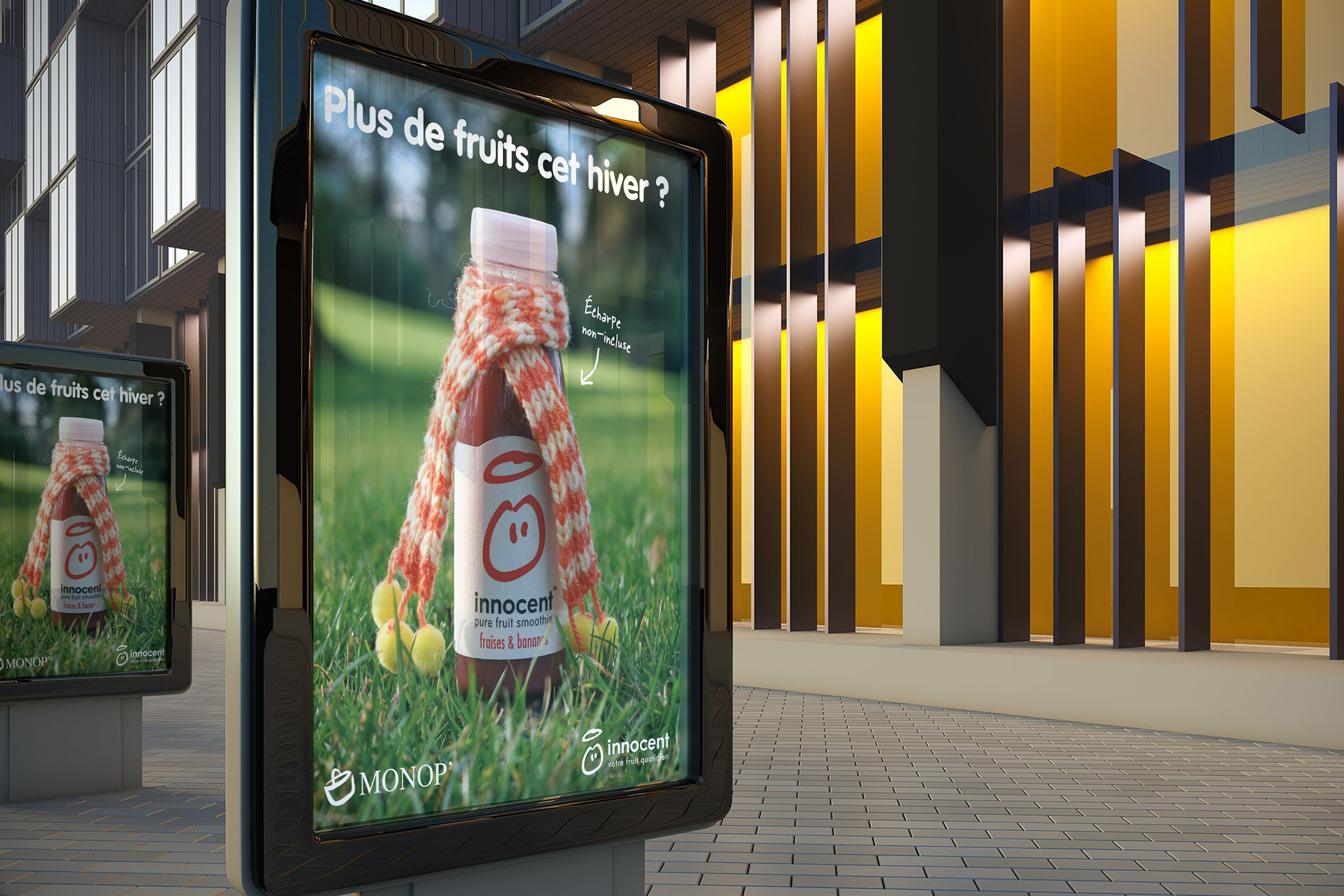 Innocent Drinks - Packaging, panneaux d’affichage, dépliants, PLV
