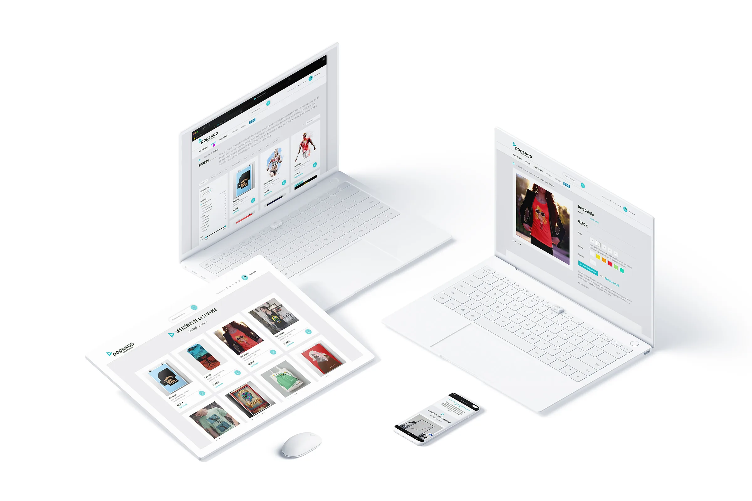 Pop & Kop - Direction artistique digitale. UX/UI Design